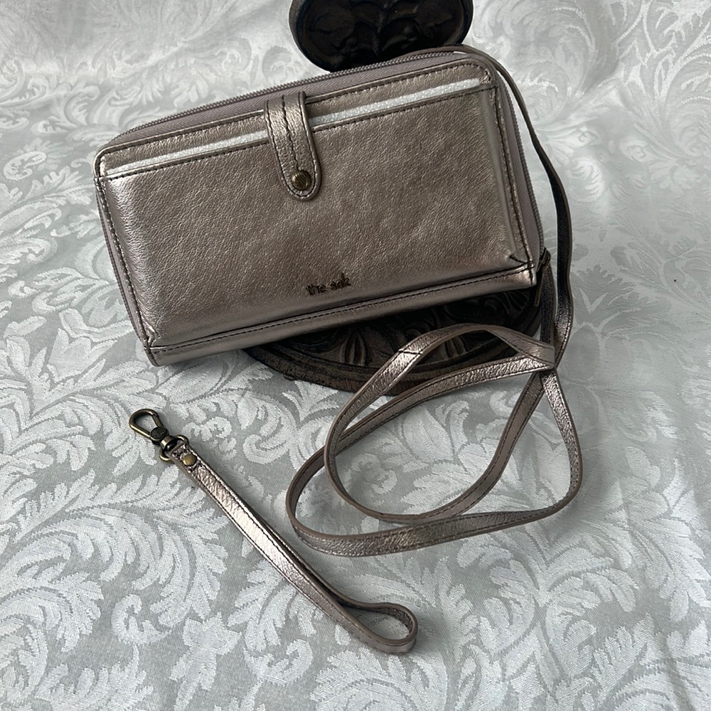 The Sak, Silver Large Smartphone Crossbody Bag